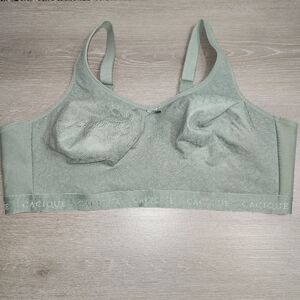 cacique unlined full coverage no wire bra, Women's Size 48DDD, Sage Pastel Green